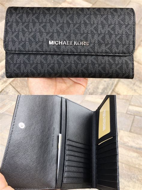 michael kors trifold women's wallet|Michael Kors quilted wallet black.